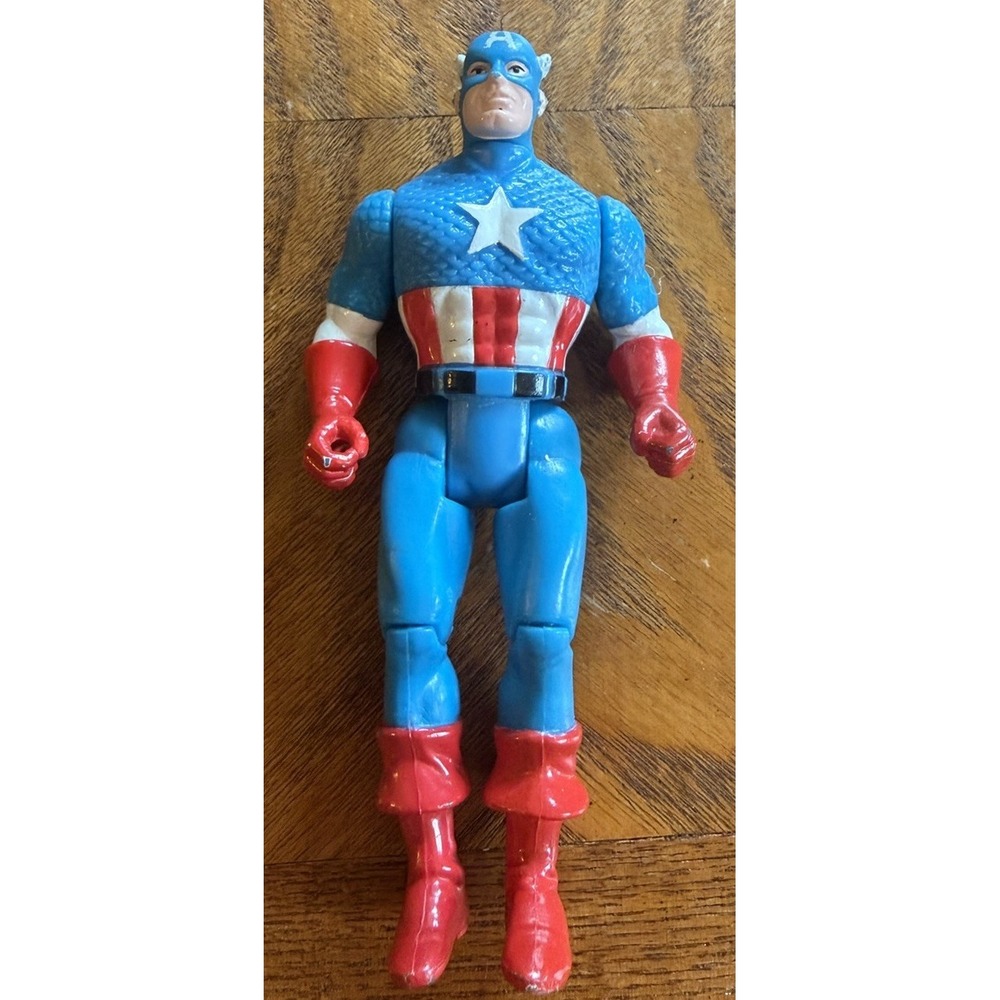 Vintage Captain America Figure 1990 Marvel Comics 5 Inches